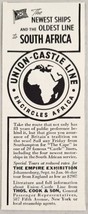 1936 Print Ad Union-Castle Line Newest Ships Oldest Line Thos. Cook New York,NY - £8.02 GBP