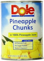 Dole Pineapple Chunks, 20 Ounce (Pack of 12) - £29.20 GBP