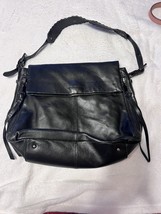 Aimee Kestenberg Leather Double Entry Bali Hobo Bag Black Lined - $65.55