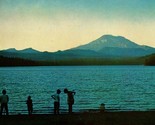 Elk Lake Oregon OR Lake View and Three Sisters UNP Sierra Club Chrome Po... - $3.91
