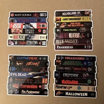 Set Of 4 80&#39;s Horror VHS Stack Sticker David Lynch Halloween Nightmare Thrillers - £11.71 GBP