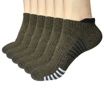 6 Pair Mens Low Cut Ankle Breathable Cotton Cushion Athletic Running Sport Socks - £11.01 GBP