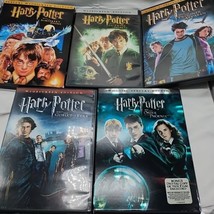 Set Of (5) Harry Potter Widescreen DVDs 1-5 Sorcerers Stone And Order Of Phoenix - £18.49 GBP