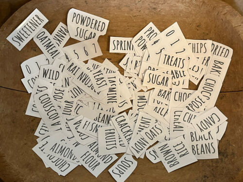 Farmhouse Single Pantry Labels for Organizing Food Jar &amp; Canister-U PICK... - $0.99
