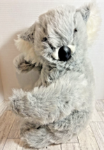 Vintage 15” Dollcraft Toys Gray &amp; White Koala Bear Made In USA Hugging Position - $23.55