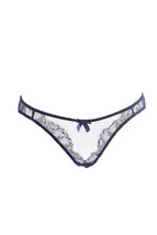 Agent Provocateur Womens Briefs Elegant Sheer Mesh Blue Size M - £72.87 GBP