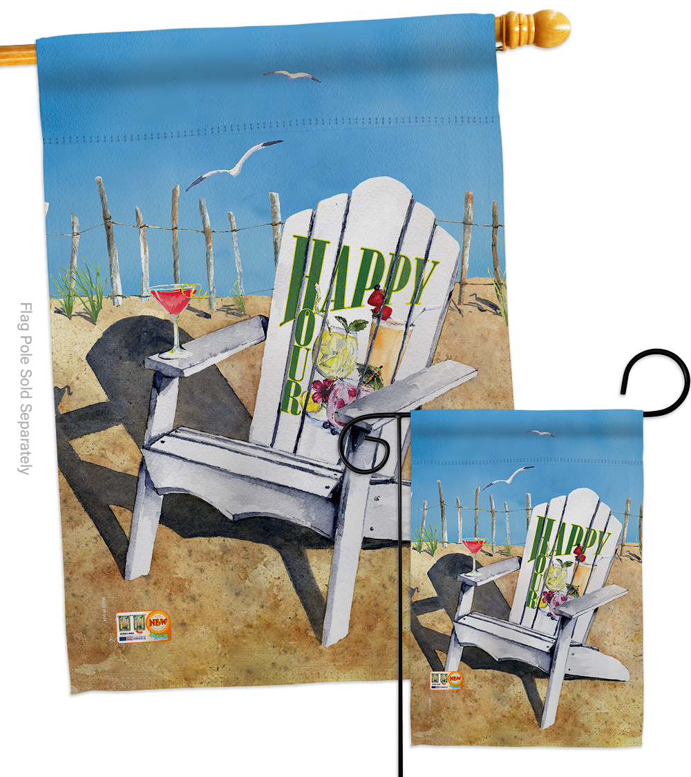 Beachside Happy Hour - Impressions Decorative Flags Set S117054-BO - £45.93 GBP