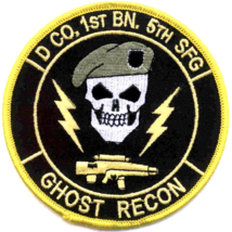 4&quot; Army D Co. 1ST Battalion 5TH Sfg Ghost Recon Embroidered Patch - £27.45 GBP