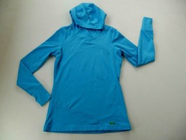 Under Armour Tourquise Blue Pullover Fitted Hoodie Sweatshirt Womens Siz... - $24.99