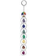 Rainbow Tree of Life Long Tumbled Stone Chain Hanging Ornament Healing C... - £17.38 GBP