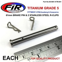 Titanium GR5 Brake Pin 61mm Stainless Steel Bent R-CLIPS Ktm Husqvarna - £7.56 GBP