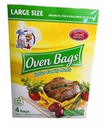 Oven Bags Large Size (16 Inch x 17.5 Inch) 4 Bags; for Meats Veg. Fish - $12.75