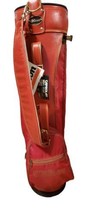 Vintage Wilson Red Golf Bag W/ Strap 6 Way Divider - £132.54 GBP
