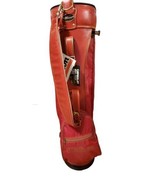 Vintage Wilson Red Golf Bag W/ Strap 6 Way Divider - £133.64 GBP