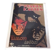 Den Svarta Katten  Poe (1966) 7.5”x11&quot; Laminated Mini Movie Poster Print - £7.96 GBP