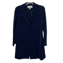 Doncaster Black Trench Coat Long Line Jacket Womens Sz 10 - $38.00