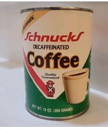 Schnucks Decaffeinated Vintage Old Coffee Can Tin Metal 13Oz RARE - $1,702.61 MXN