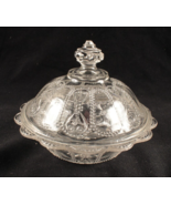 Antique Early American Pattern Glass Beaded Oval and Scroll Covered Butt... - $408.45 MXN