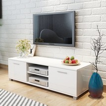TV Cabinet High-Gloss White 120x40.3x34.7 cm - £68.07 GBP
