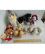 Lot of 7 Collectible Small Cute Stuffed Animals:Snoopy, Rabbit, Horse, B... - £14.15 GBP