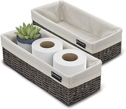 Shelf Baskets, Storage Organizer for Decoration, 2 Pack-WL - £28.40 GBP