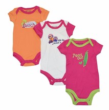 Luvable Friends Baby Girls 3-Pack Bodysuits (0-3M, Assorted) - £8.75 GBP