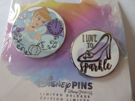 Disney Trading Pins Princess LR 2 Pin Set Cinderella I Love To Sparkle - $18.56