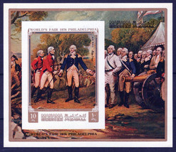 ZAYIX Ajman Manama Block 158 B MNH Imperf George Washington 030523SM57 - £11.20 GBP