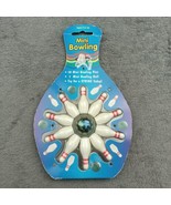Vintage Mini Tabletop Bowling Set New Sealed Packaging Has Wear Marble Ball - £7.47 GBP