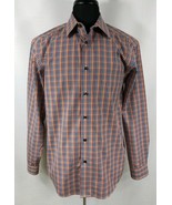 Egara Mens Warehouse Large Button Dress Shirt Non-Iron Fall Colors Orang... - £14.68 GBP