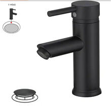BWE Single Hole Single-Handle Bathroom Faucet with Pop Up Drain in Matte... - $37.93