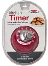 60 Minute Red Kitchen Timer by Culinary Elements (New Sealed Package) - $184.34 MXN