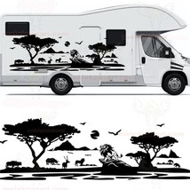 Large  Forest Mounatin Lion Tree Truck Car Sticker Decal for Camping RV Motorhom - £34.54 GBP