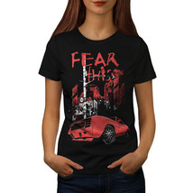 Wellcoda Fear America Art Car Womens T-shirt, Street Casual Design Printed Tee - £14.63 GBP+