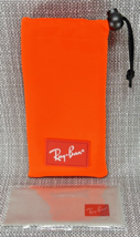 Ray Ban Sunglasses Original Orange Thick Cloth Pouch Case With Cleaning ... - $19.59