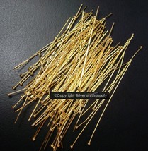 100 Gold plated ball head pins create dangle earrings charms fringe 2 in FPS076B - £3.07 GBP