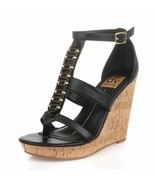 Dolce Vita Thadie Women T-Strap Jewled Platform Wedges Sandal Shoes - £15.66 GBP+