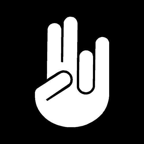 Shocker Hand Solid V1 Vinyl Decal by StickerDad - size: 5&quot;, color: WHITE... - $3.95