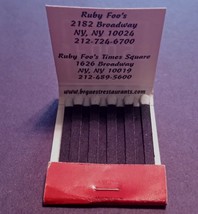 Ruby Foo&#39;s Dim Sum &amp; Sushi Palace Restaurant - Nyc Vintage Matchbook - Unstruck - £7.52 GBP