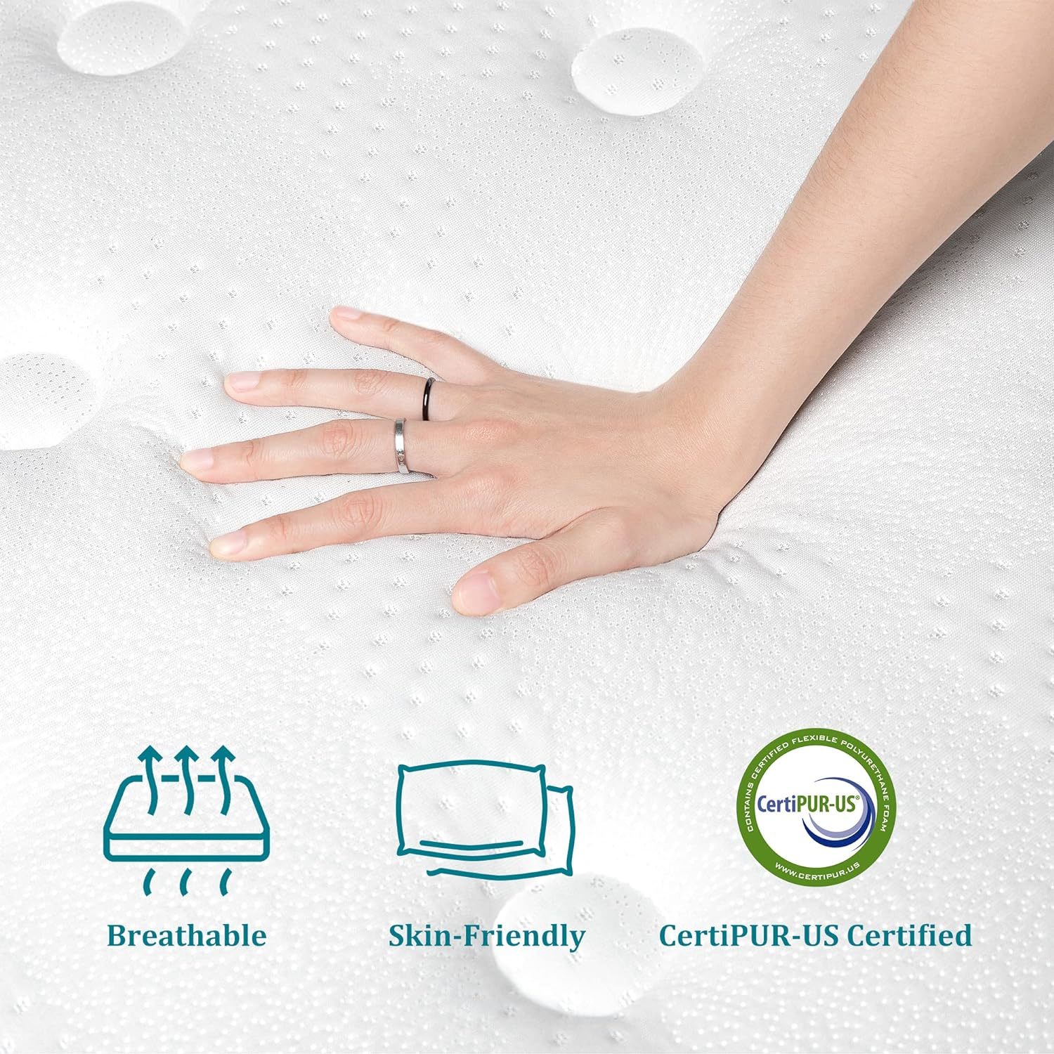 Teqsli 10 Inch Gel Memory Foam Hybrid Mattress In A Box For Pressure Relief And Mattresses 1705