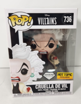 Funko Pop Villains Cruella De Vil 736 Diamond Edition Hot Topic Exclusiv... - $15.88