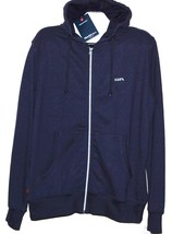 North 56.4 Navy Cotton Men&#39;s Zipper Cardigan Sweater Hood Sz XL - £36.98 GBP