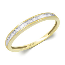 14k Yellow Gold Womens Diamond RING 1/6 CT Wedding Anniversary BAND Size 5-11 - £175.38 GBP+