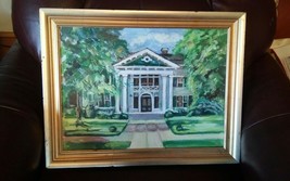 E.P. Avemt Home Painting Artwork Original Spartenburg South Carolina Mansion - £27.51 GBP