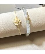 Natural Jadeite bracelet Dainty Type A Burma jade bracelet and pearl gif... - $89.00