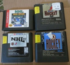 4 NHL Hockey Sega Genesis game cartridges NHLPA 93 All Stars 95 NHL 97 NHL 91 - £7.46 GBP