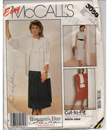McCalls Sewing Pattern # 3059 Misses unlined Jacket Top and Skirt uncut - £3.91 GBP
