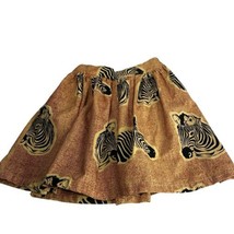 Anthropologie Sika Zora Zebra Print Short Pleated Swing Full Skirt Size 7/8 - $34.64