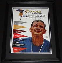 1960 New York Titans v Denver Broncos Framed 11x14 Poster Display Official Repro - £27.24 GBP