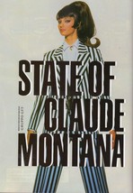 1993 Claude Montana Gown Sexy Brunette Suit Vintage Print Ad 1993 - £4.67 GBP
